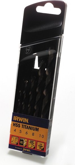 Wiertło Irwin do metalu tytanowe walcowe 4 5 6 10 8mm zestaw (10502604)