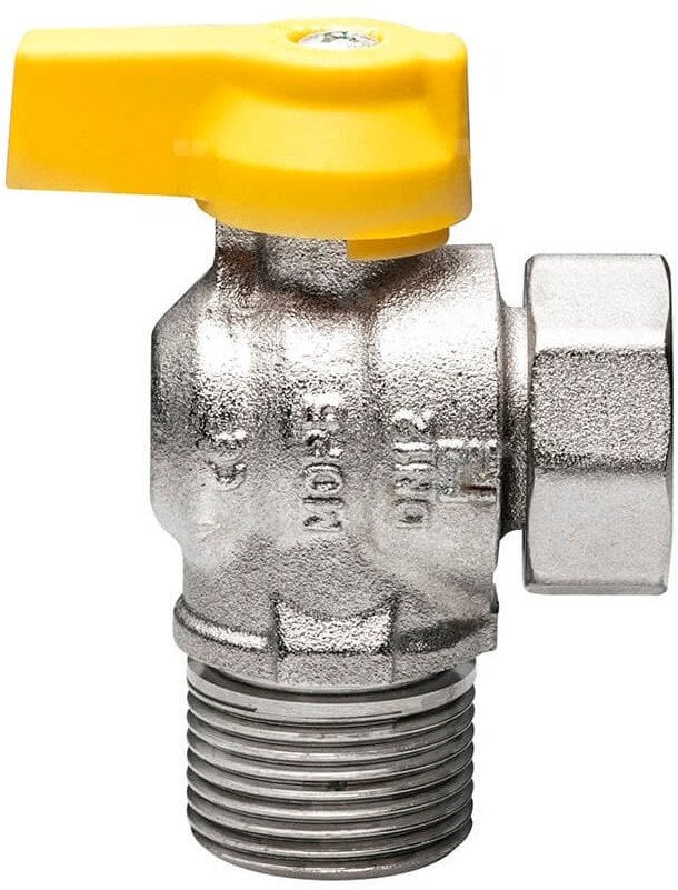 ZAWÓR KULOWY KĄTOWY 3/4" GWxGZ RĄCZKA ŻÓŁTA