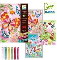 Djeco Zestaw artystyczny - Brokatowe motyle (146521)