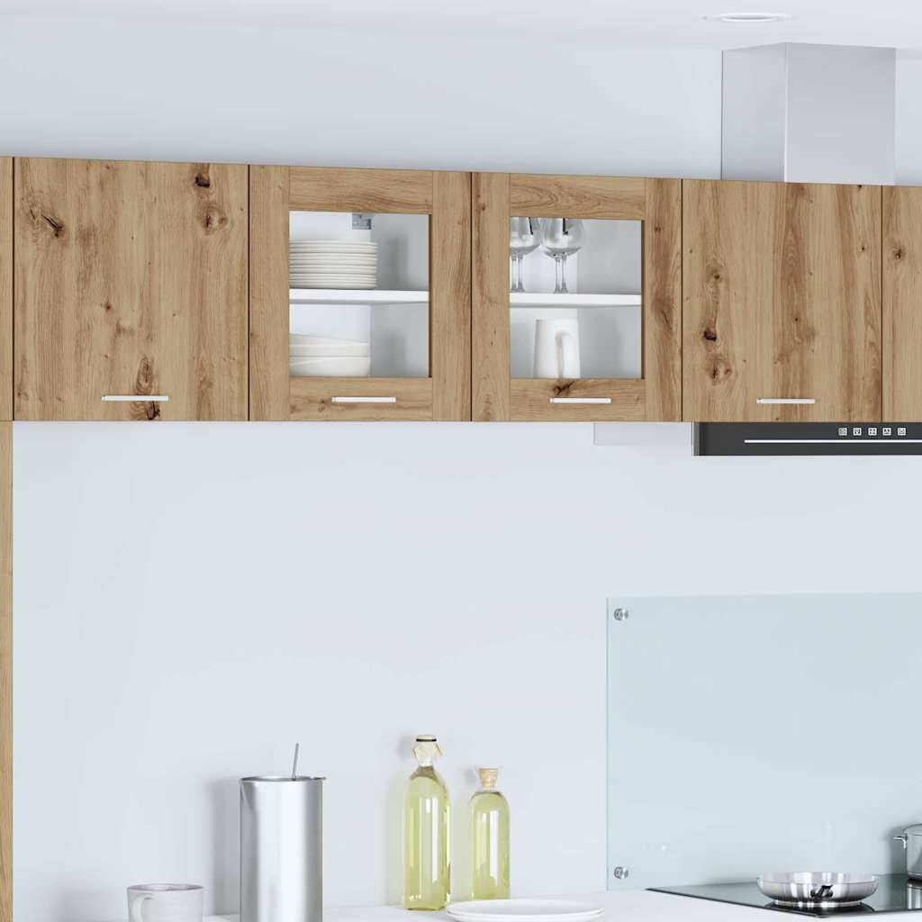 vidaXL Szafka wisząca Riga 2 pcs Dąb rzemieślniczy 40 x 31 x 40 cm