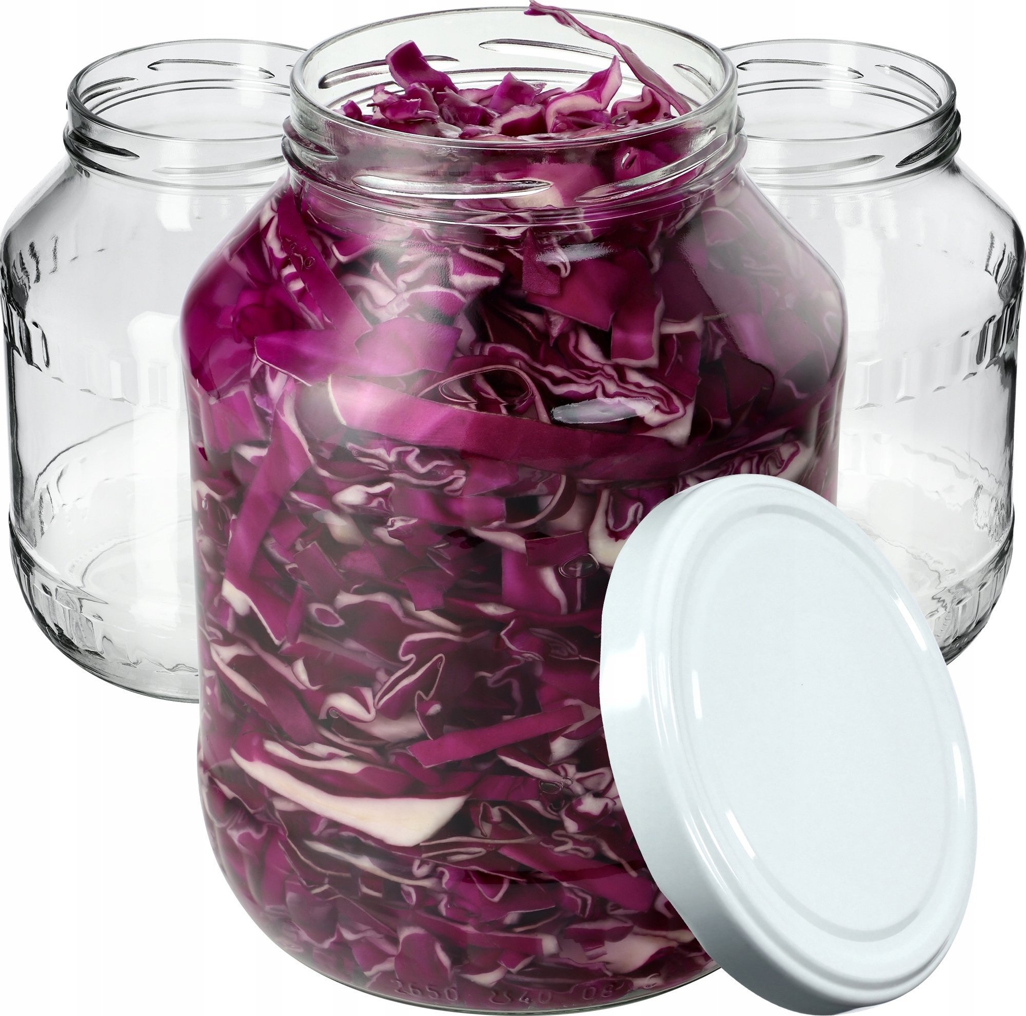 Kadax 4x Słoik Słój 2,5L + Zakrętka Na Nalewki Ogórki