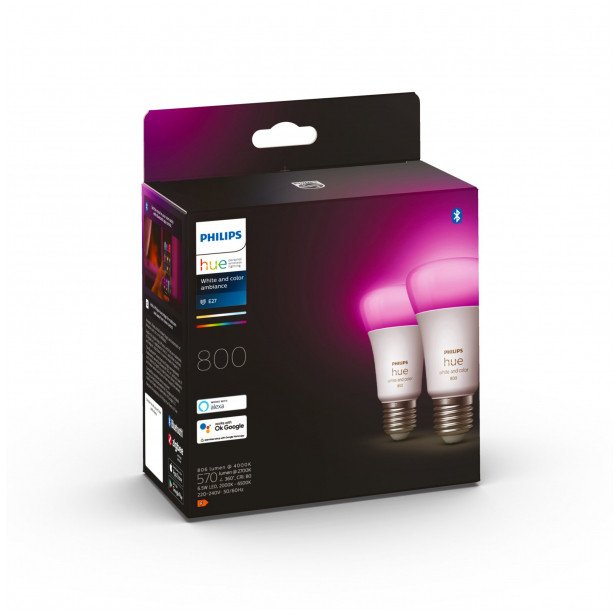 Philips Hue Żarówka E27 6.5W RGBW BT 2-pak