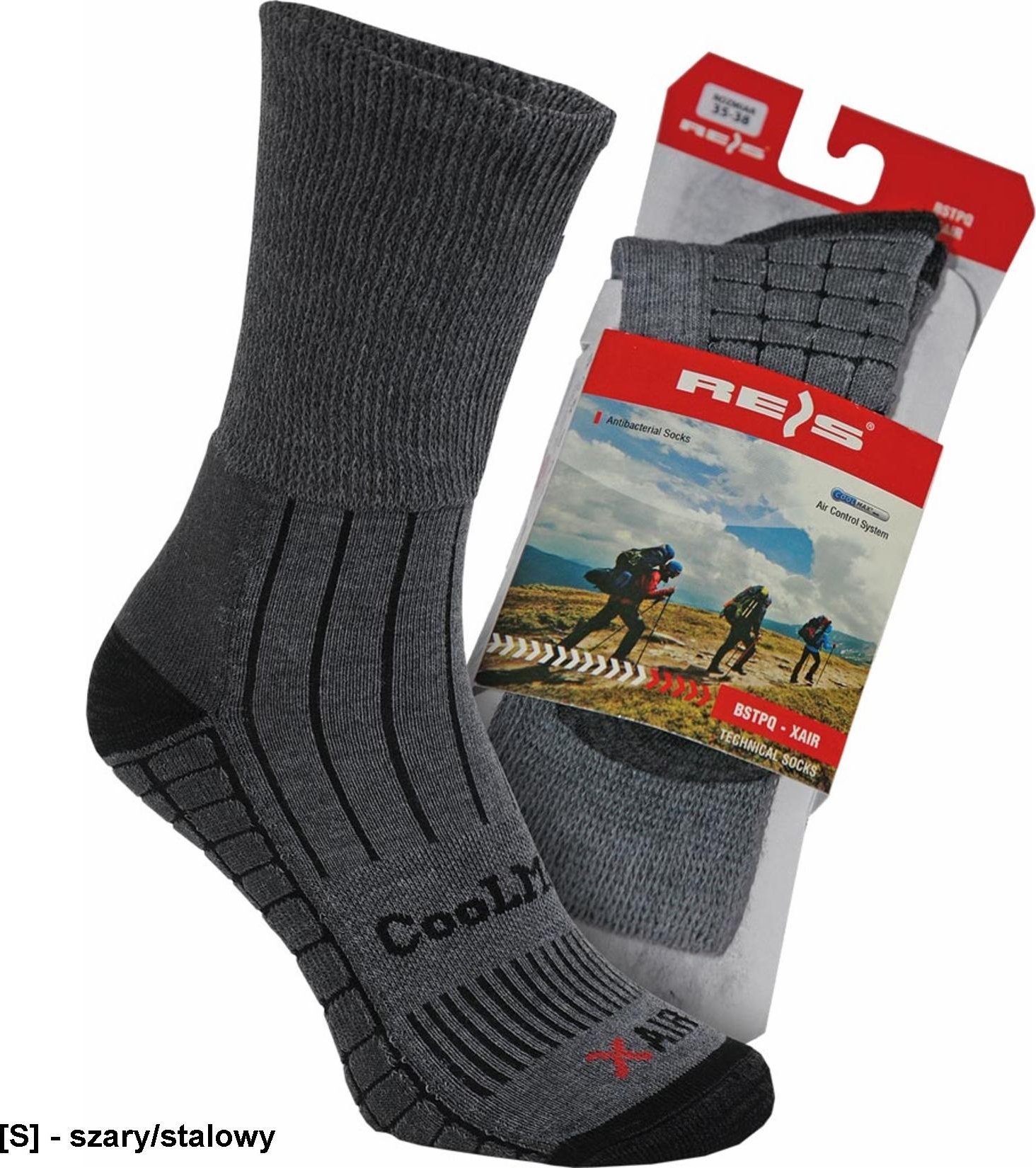 R.E.I.S. BSTPQ-XAIR - Skarpety termiczne z zawartością srebra w przędzy Prolen Siltex L (39-42)