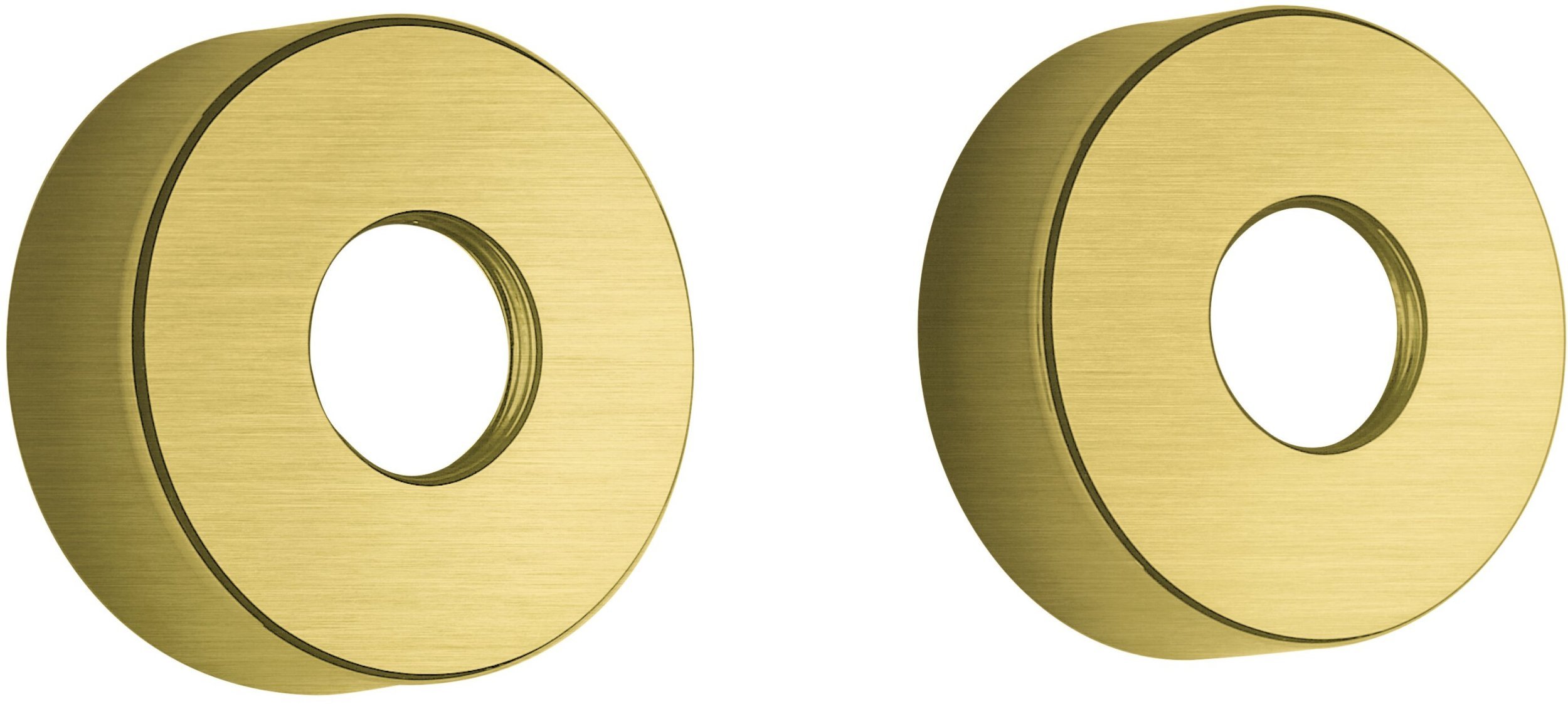 Rosetter 2 stk 3/4'' ø75 børstet messing