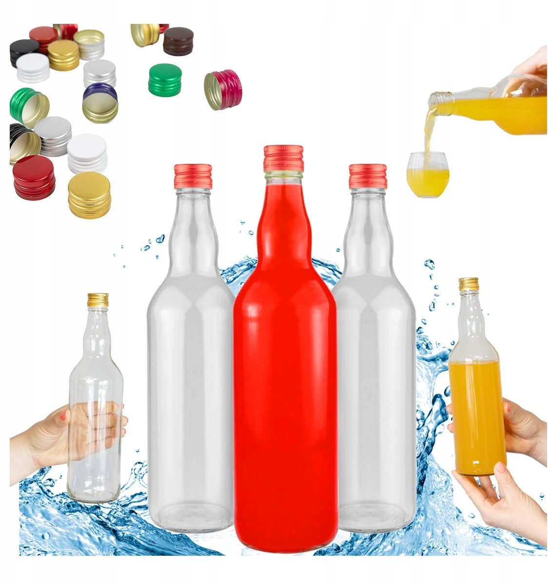 40x Butelka MONOPOL 0,7l na BIMBER SOK Butelki Szklane Monopolowe 700ml