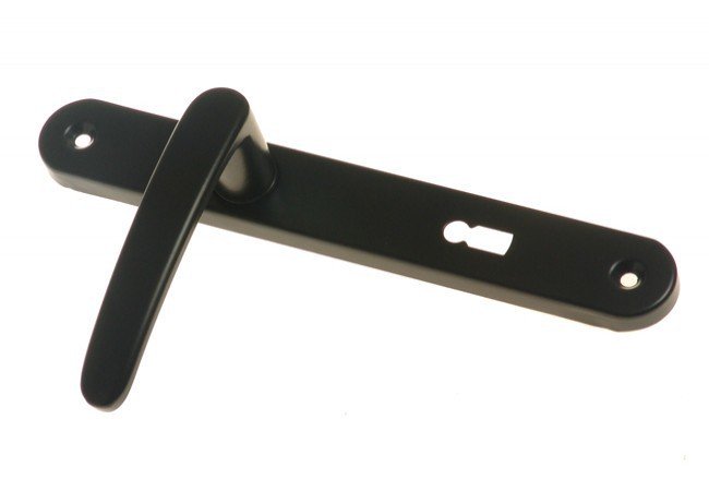 Klamka malowana czarna na wkładkę 90mm