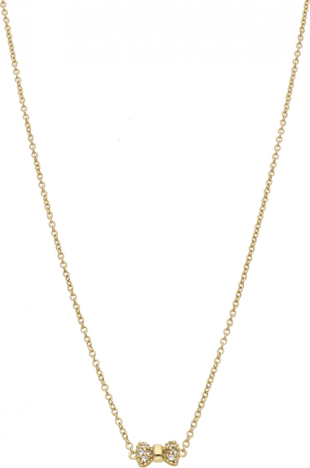 Rosanto Złoty łańcuszek celebrytka z muszką 54 cm 585 14k