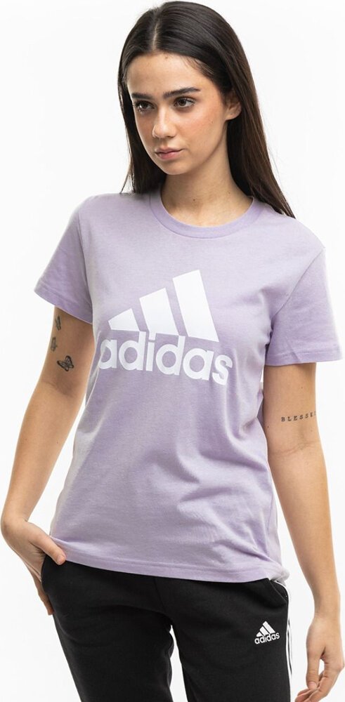 Adidas Koszulka damska adidas Loungwear Essentials Logo Tee fioletowa IC0633 M