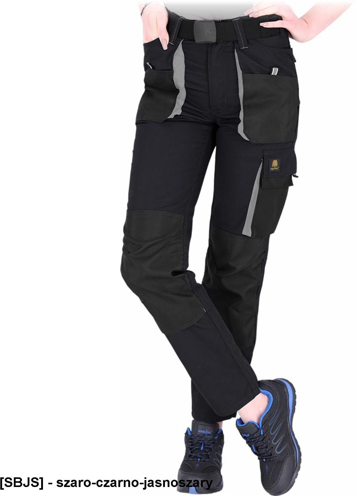 OX-FIO-T - Spodnie ochronne do pasa FIO, damskie - szaro-czarno-jasnoszary 48