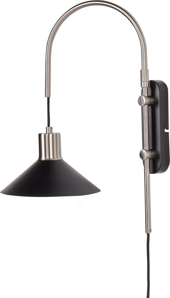 Kinkiet Beliani Lampa ścienna metalowa czarna SISSA