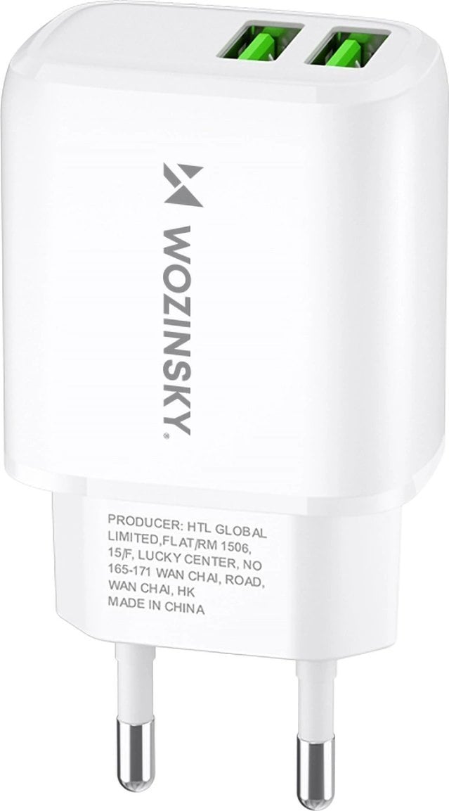 Ładowarka Wozinsky Ładowarka sieciowa Wozinsky CUWCW 2,4A 2 x USB-A - biała