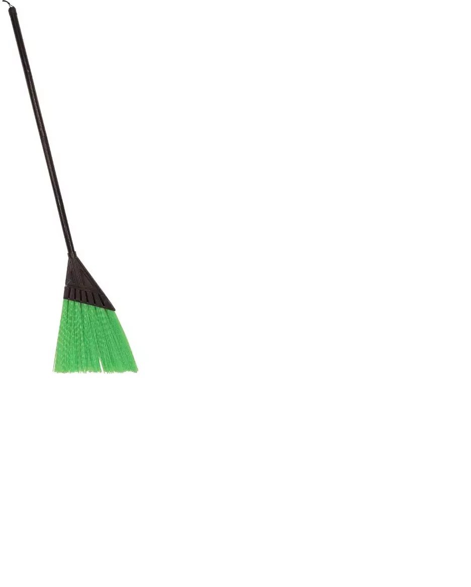 SAUBER Street broom with flat blade, green 24801030