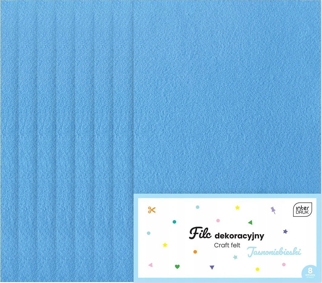 Interdruk Filc dekoracyjny 8szt jasnoniebieski