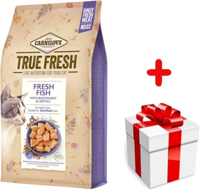 CARNILOVE True Fresh Cat Fish 4,8kg + niespodzianka dla kota GRATIS!