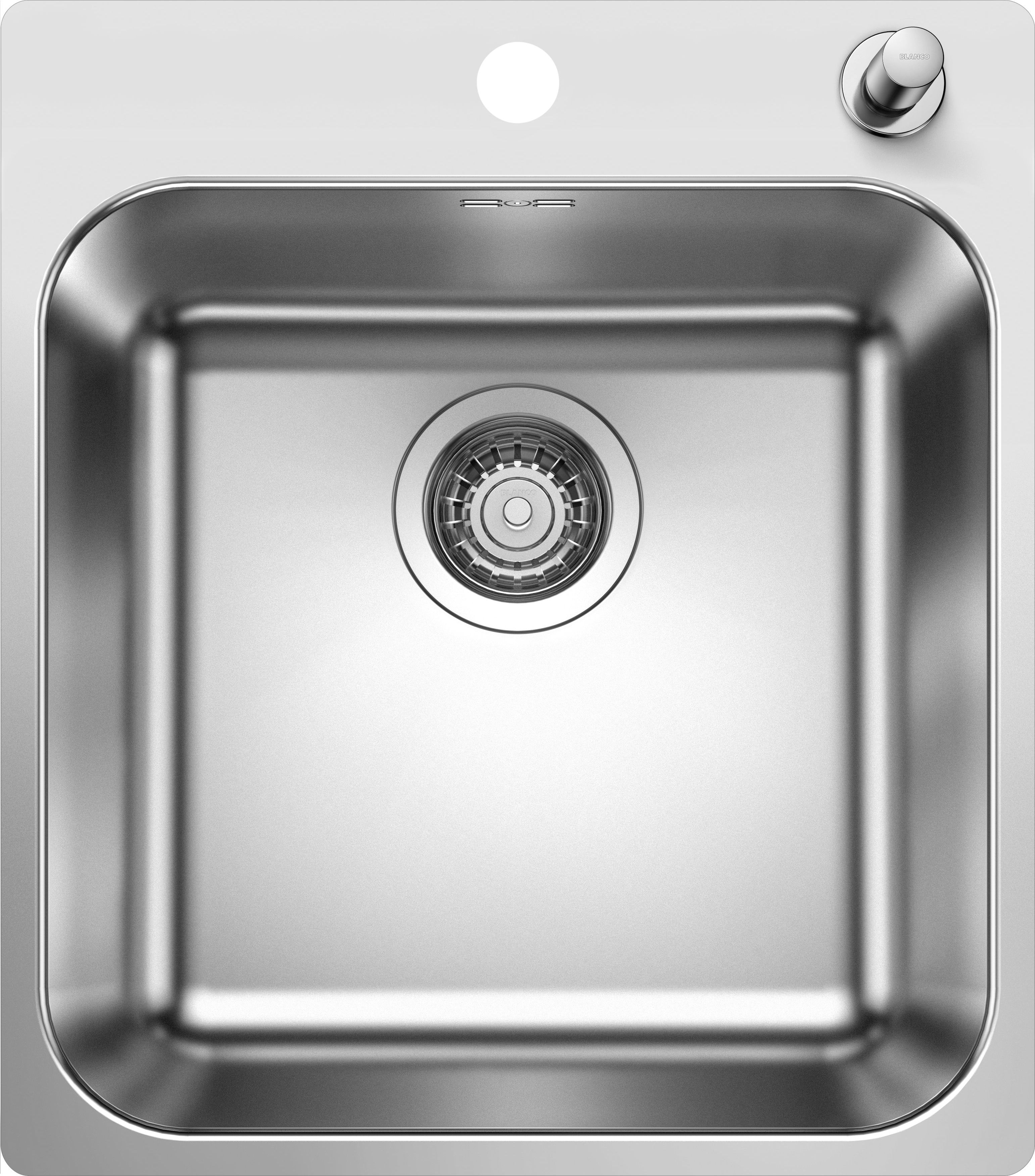 Zlewozmywak Blanco Supra 400-IF/A R12 stal szczotkowana z korkiem automatycznym (526353)
