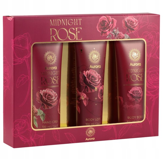 Aurora Midnight Rose Box - 3 elementowy zestaw prezentowy