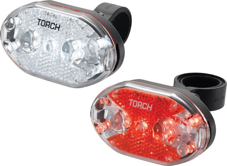TORCH Zestaw lampki CYCLE LIGHT SET WHITE BRIGHT 9X + TAIL BRIGHT 9X (TOR-54035)