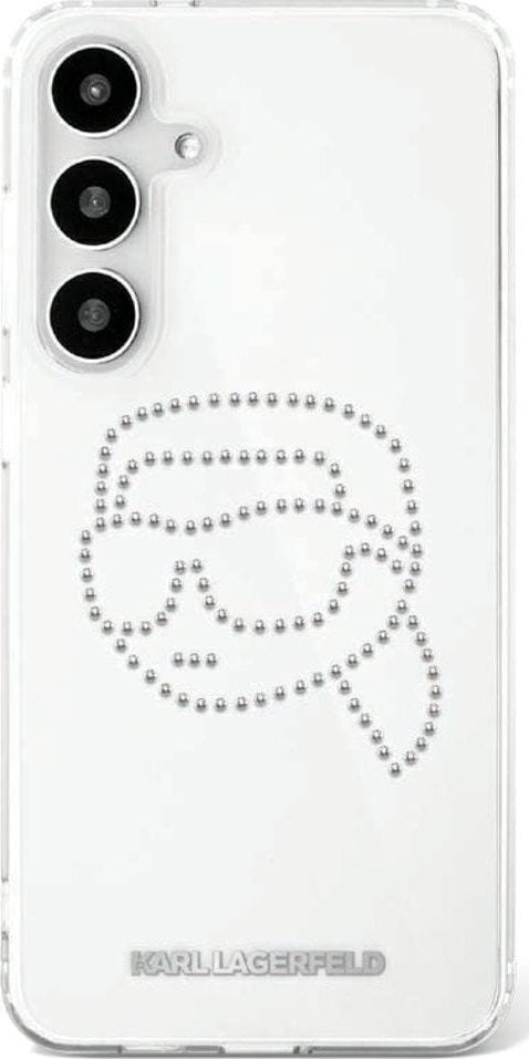 Etui Karl Lagerfeld Rhinestones Karl Head Logo Samsung Galaxy S25 przezroczysty