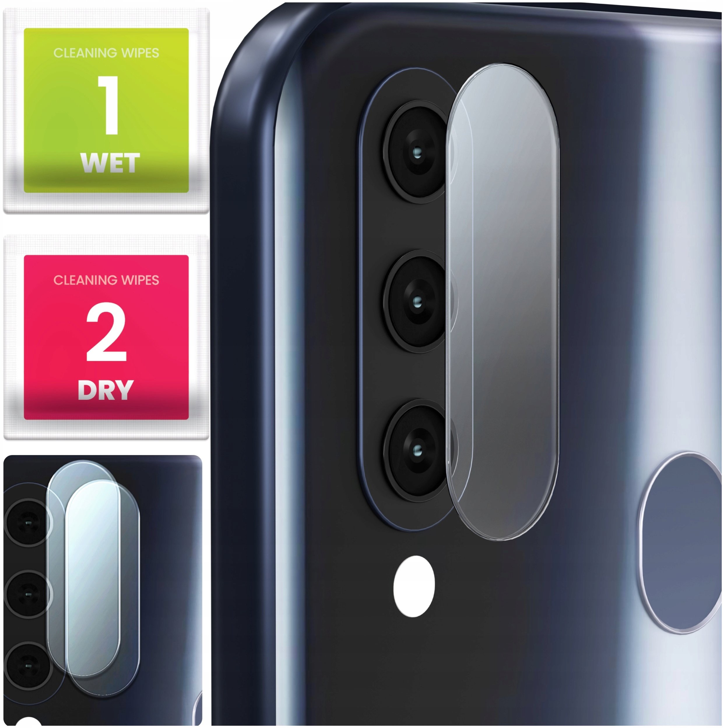 2-PAK Szkło Na Aparat Do Samsung Galaxy A20S (Hartowane, Na Obiektyw, 9H)