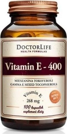 Doctor Life DOCTOR LIFE_Vitamin E-400 268mg suplement diety 100 kapsułek