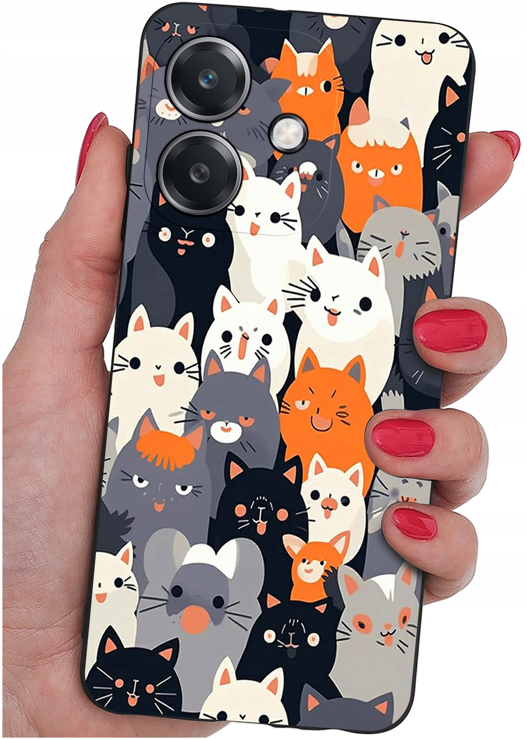 Etui do Oppo A40 | A40M | WZORY | SILIKONOWE MATT SZKŁO 9H