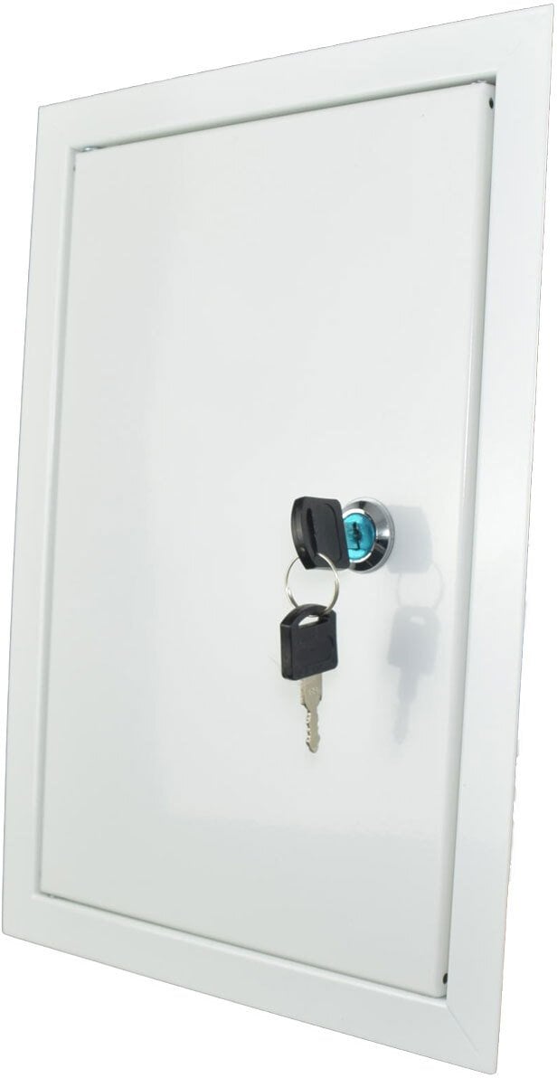 Drzwiczki rewizyjne metalowe białe 150X300 z zamkiem DMZ15X30