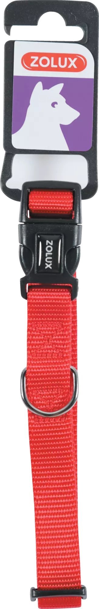 Zolux ZOLUX Obroża dla psa nylonowa taśma 40/50cm 20mm kol. czerwony