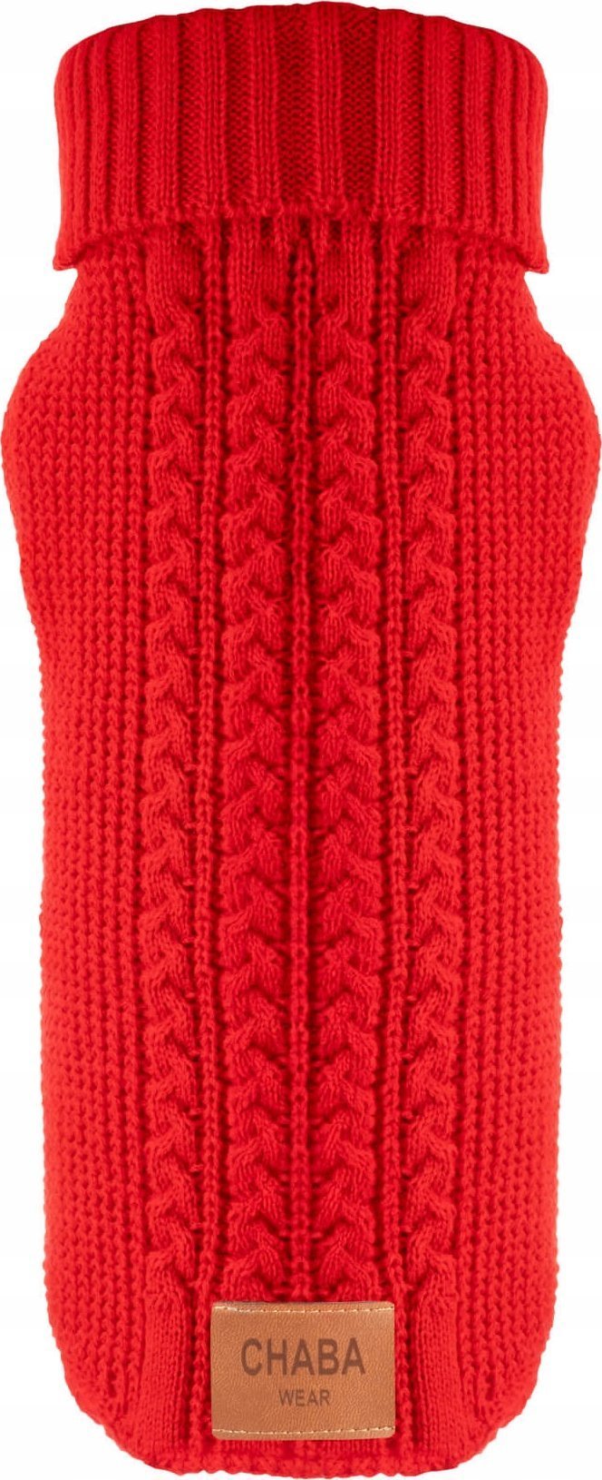 Chaba CHABA SWETEREK Z GOLFEM `XXL` 40cm CZERWONY