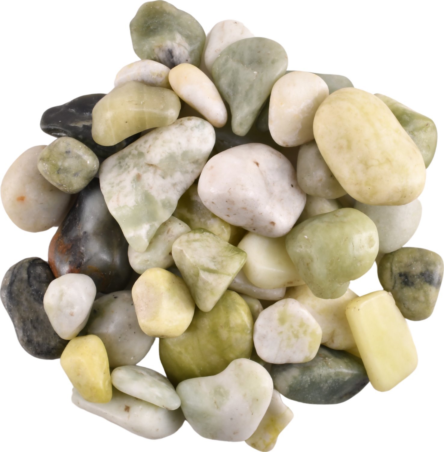 Kamienie dekoracyjne marmurowe woskowane zielone 2-4cm 900gr