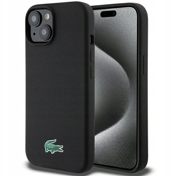 Lacoste LCHMP15SSLOK iPhone 15 / 14 / 13 6.1" czarny/black hardcase Silicone MagSafe
