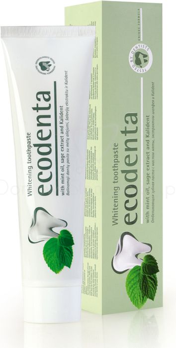 Ecodenta Pasta do zębów wybielajaca Miętowo - Szałwiowa 100ml