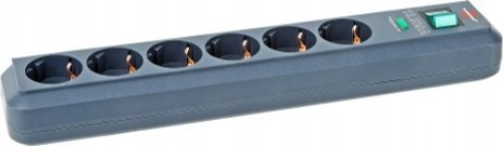 Brennenstuhl Extension cord BRENNENSTUHL ECO-LINE, 6 sockets, 1.5m, with socket, with switch, 3x1.5, with overload protection,