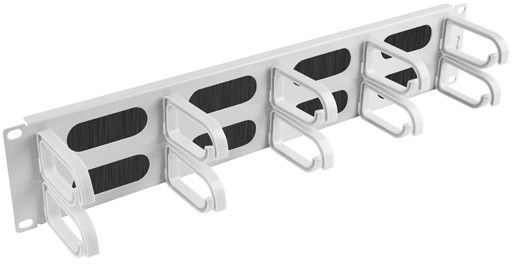 Lanberg Organizer kabli 19'' 2U Panel szczotkowany Typ B szary (AK-1204-S)