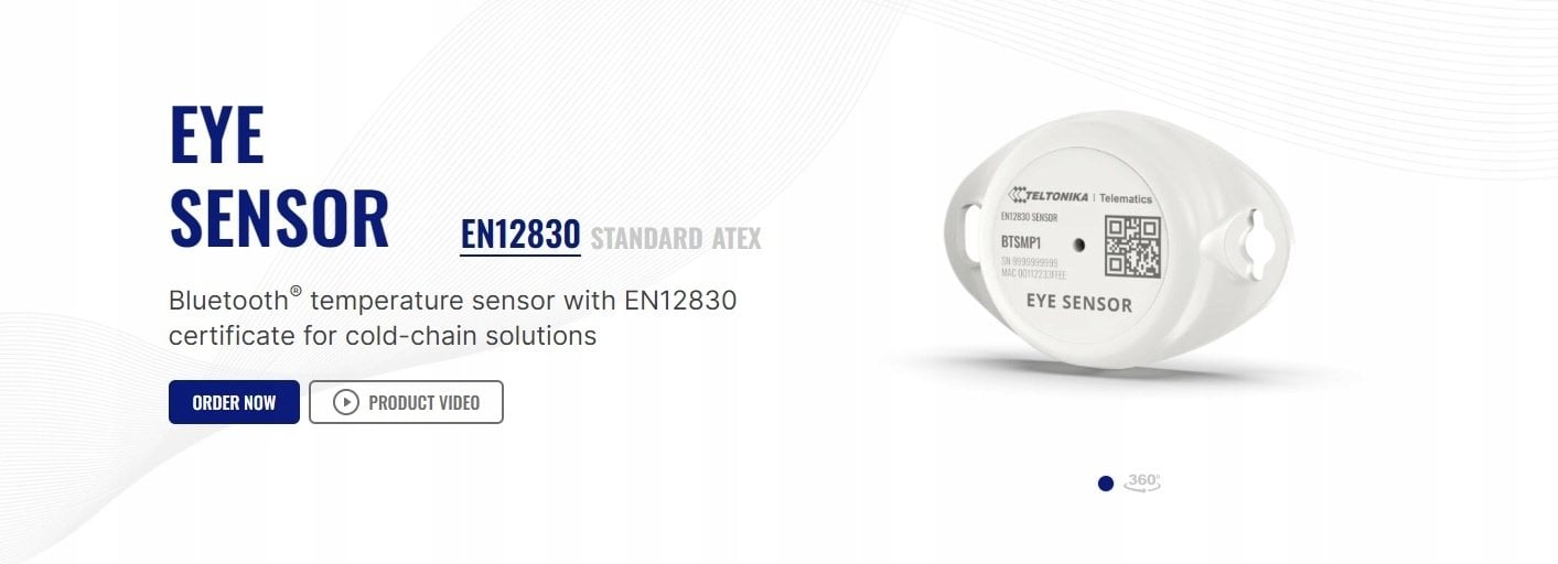 Teltonika TELEMATICS EYE SENSOR Bluetooth temperature sensor with EN12830 certificate for cold-chain solutions