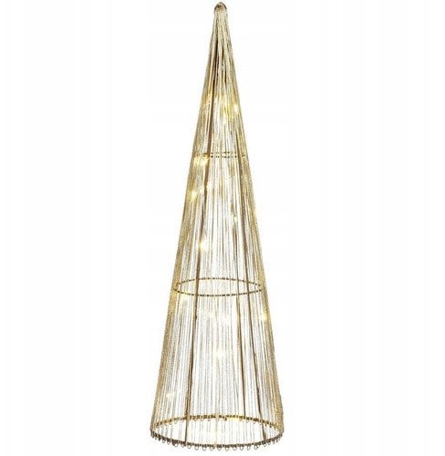 CHOINKA DEKORACYJNA ZŁOTA LED CIEPŁY BIAŁY 40CM