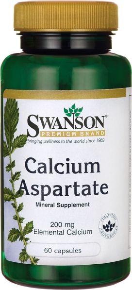 Swanson Swanson - Asparaginian Wapnia, 200mg, 60 kapsusłek