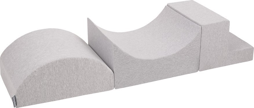 KiddyMoon Piankowy plac zabaw PPZ-223 jasnoszary rampa L