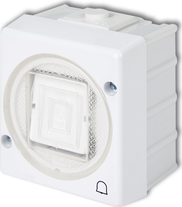 Karlik SENIOR Przycisk /dzwonek/ podświetlany biały WHS-4L