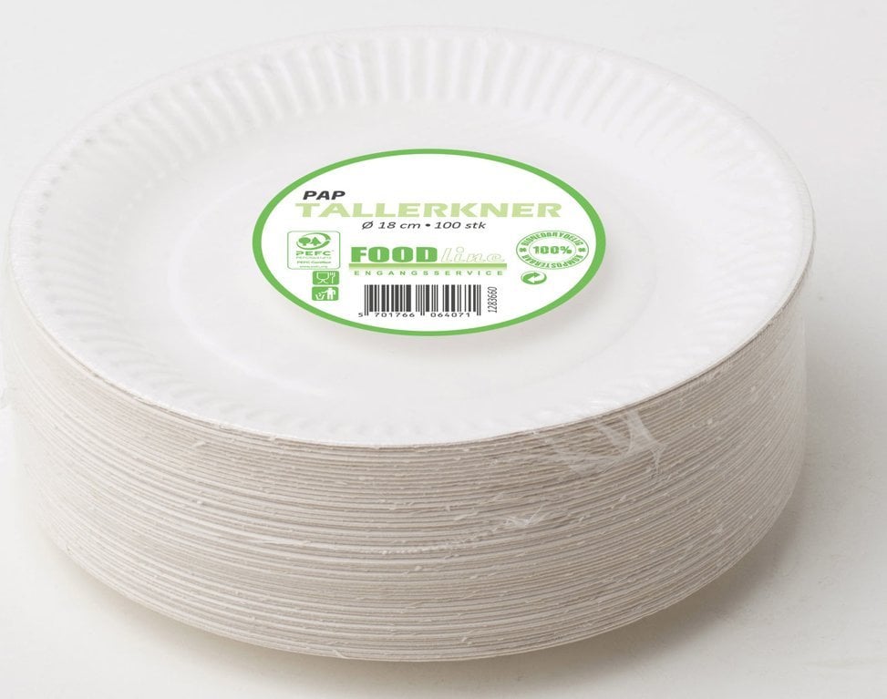 Esselte Talerz śniadanie papier 18 cm 100stk/pak (100 stk.)