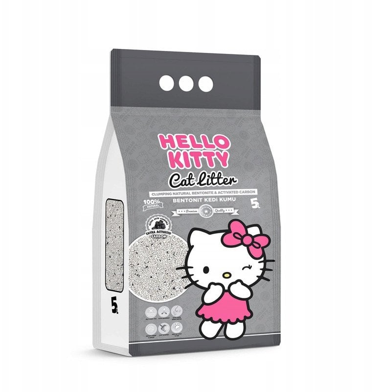 Hello Kitty, �wirek bentonit dla kota, z w�glem aktywnym 5L