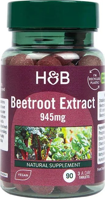 Holland & Barrett Holland & Barrett - Beetroot Extract, 945mg, 90 tabletek