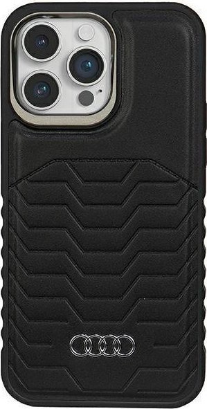 Audi Synthetic Leather MagSafe iPhone 14 Pro Max 6.7" czarny/black hardcase AU-TPUPCMIP14PM-GT/D3-BK