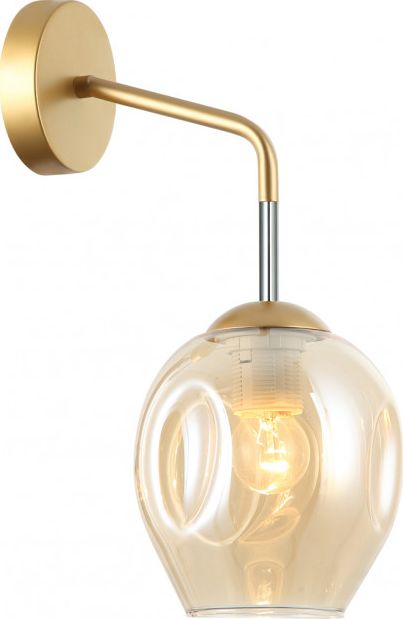 Kinkiet Italux Kinkiet do salonu nowoczesny Italux Borgo WL-30843-1 GD+AMB