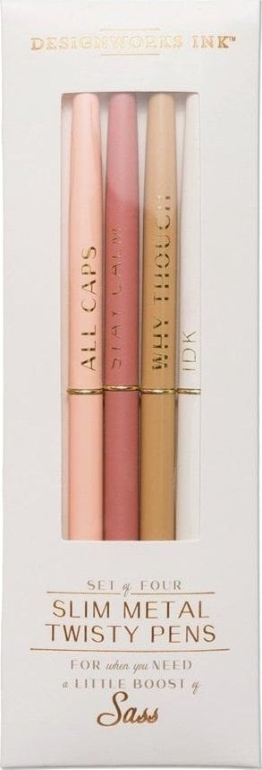 Zestaw 4 długopisów Cream