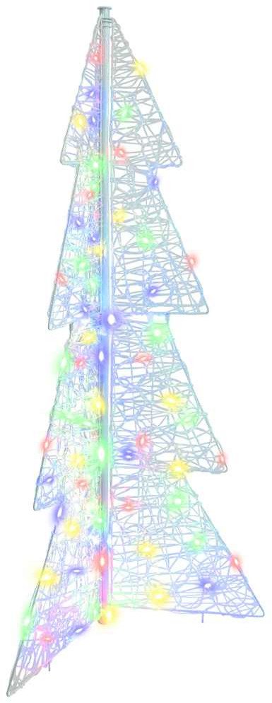 vidaXL Choinka z 100 diodami LED Wielokolorowe 120 cm Akryl