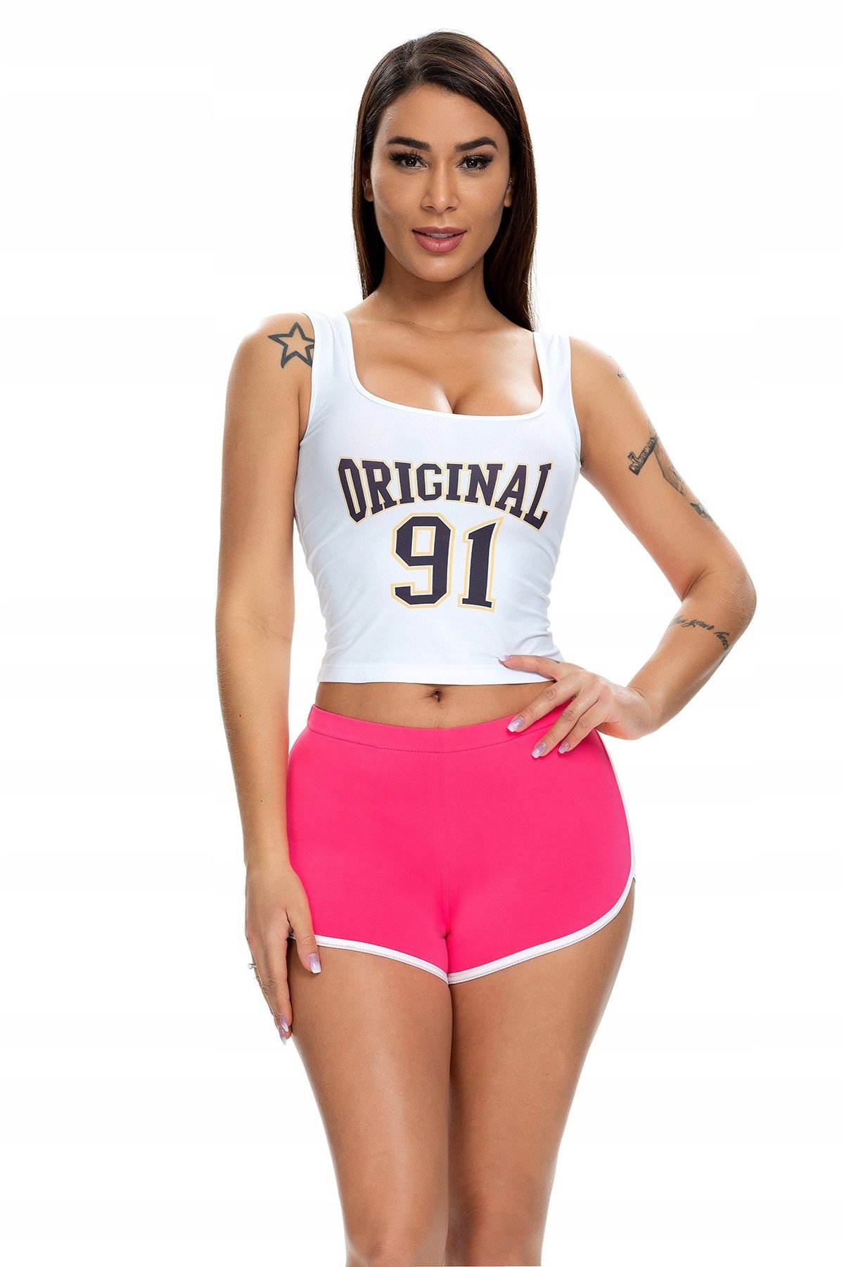 SZORTY Damskie SPORTOWE Wygodne SPODENKI Różowe L