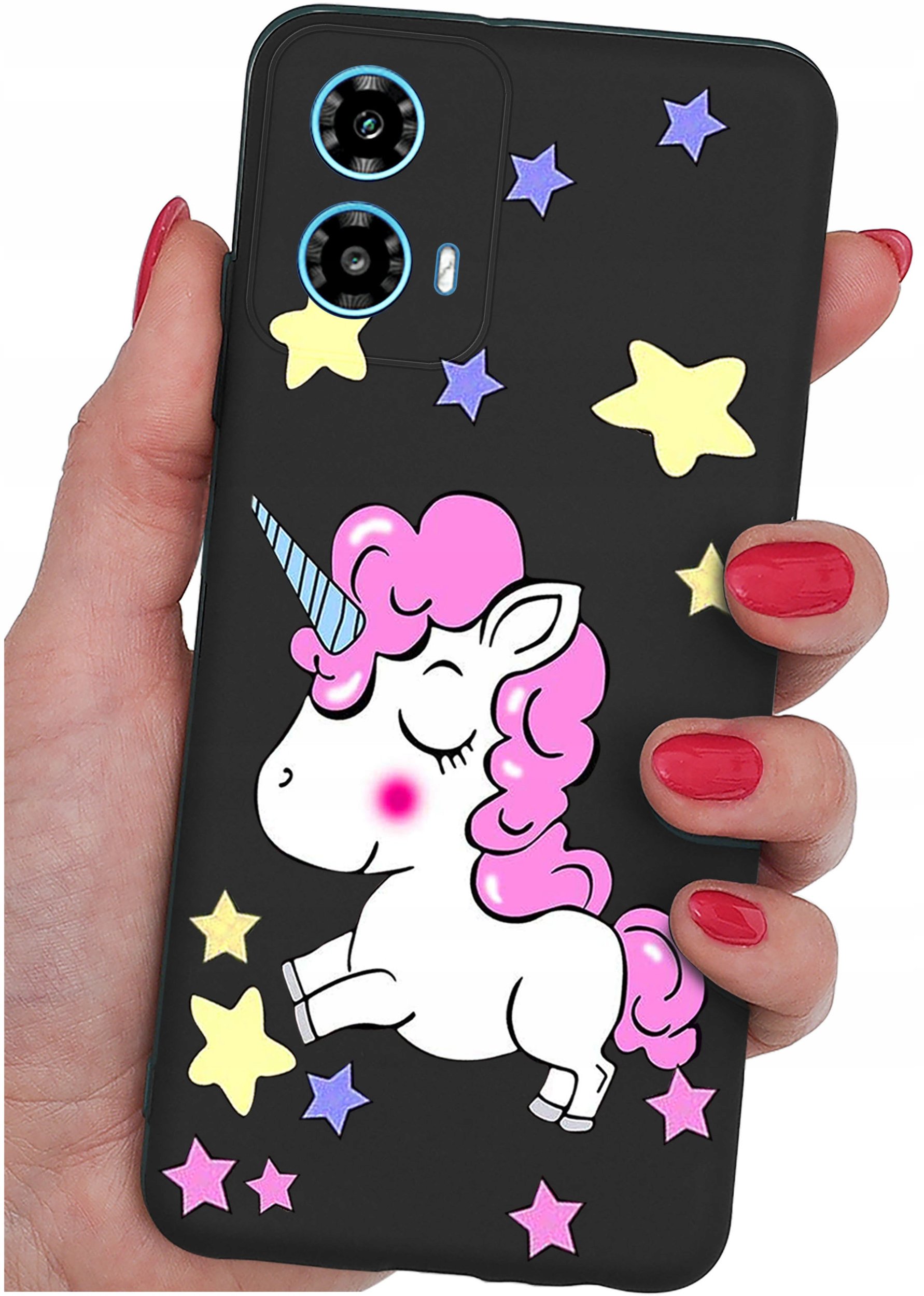 ETUI do Motorola Moto G34 5G WZORY |SILIKONOWE MATT CASE + SZKŁO 9H