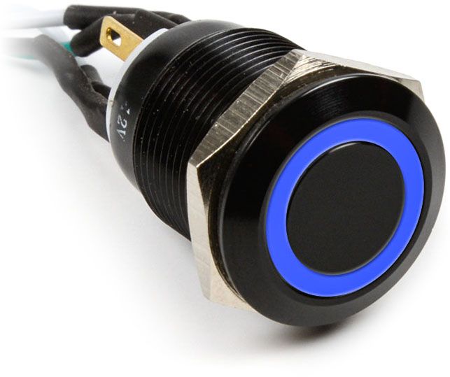 Impactics Przycisk power do komputera 19mm, IP65, niebieski LED (LAN_22_IP65_ALB_BL_1)