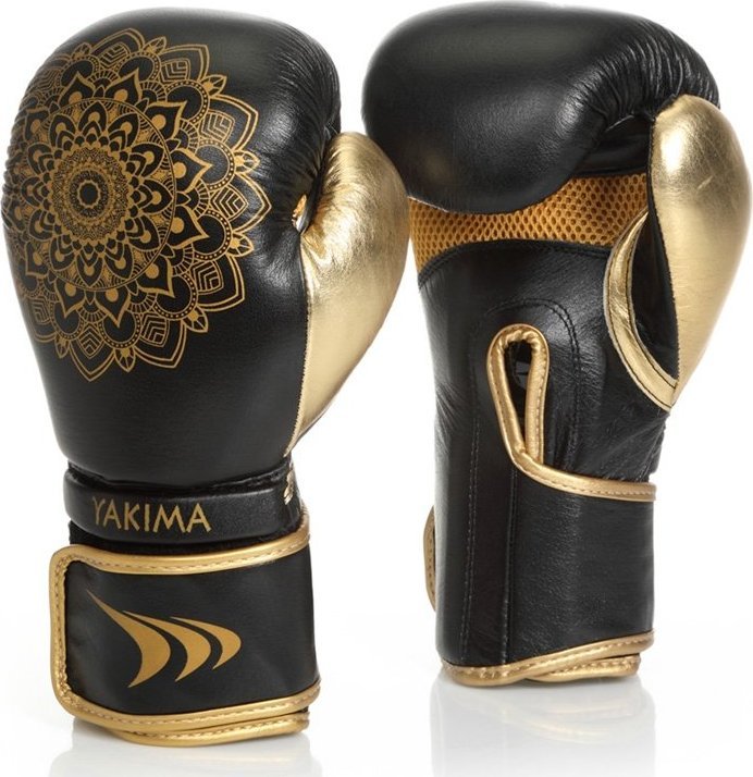 YakimaSport Rękawice kobiece MANDALA BLACK/GOLD 12 oz