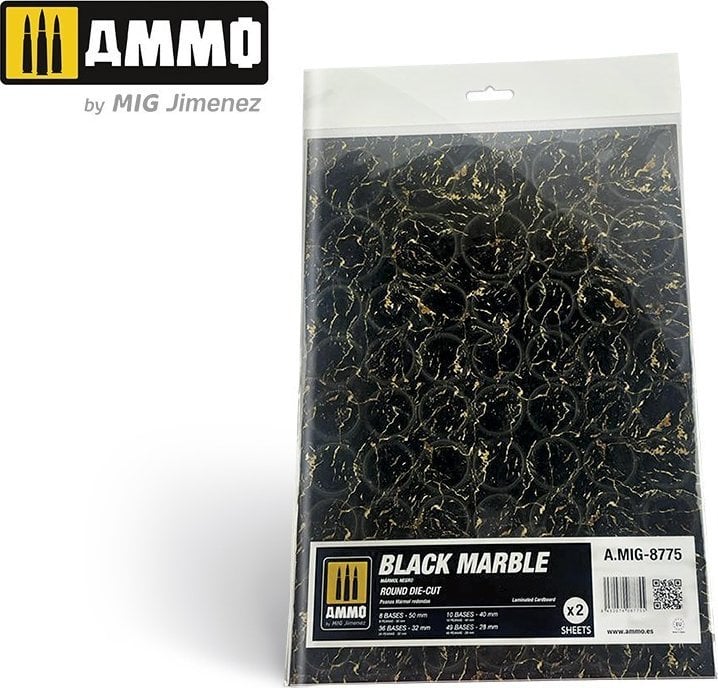 Vallejo Ammo: Black Marble - Round Die-Cut (2)